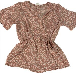 Sienna Sky Floral Pink Women's Top Size Medium